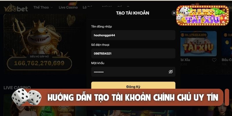 Hướng dẫn tạo tài khoản chính chủ uy tín